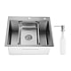 Chiuveta bucatarie Sandonna Handmade HD5550, inox, 1 cuva, 50 x 55 cm