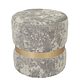 Taburet Ring, inel auriu, catifea crem E04, rotund, 38 x 38 x 40 cm