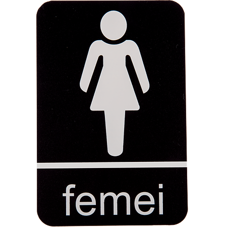 Indicator toaleta femei, 10 x 14 cm