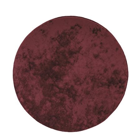 Taburet Nadia, catifea visiniu E42, cu spatiu depozitare, rotund, 37 x 37 x 42 cm