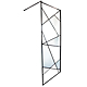Paravan de dus Sanotechnik Sanoflex Industrial TM90B, sticla decor, EasyClean, profile aluminiu, negru mat, 88-90 x 200 cm