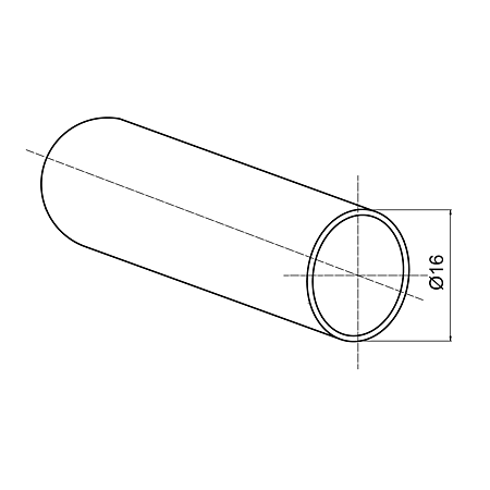 Bara de bucatarie, Teko, otel, crom, 2000 x 16 mm Bara de bucatarie, Teko, otel, crom, 2000 x 16 mm