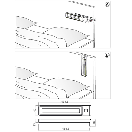 Lampa LED GABI Q, cu carcasa aluminiu, lumina alb rece, 193.5 x 40 x 13 mm Lampa LED GABI Q, cu carcasa aluminiu, lumina alb rece, 193.5 x 40 x 13 mm