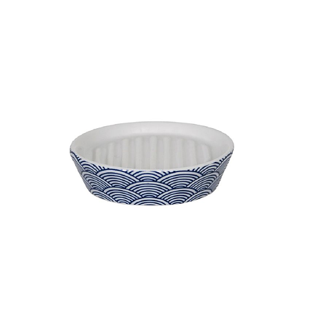 Savoniera MSV Bento, ceramica, bleu, 10.8 x 10.8 x 2.5 cm