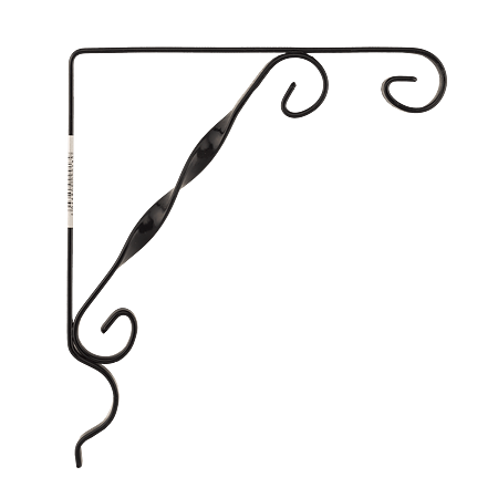 Suport cu agatatoare, 1 ghiveci, fier forjat, negru, 15 cm