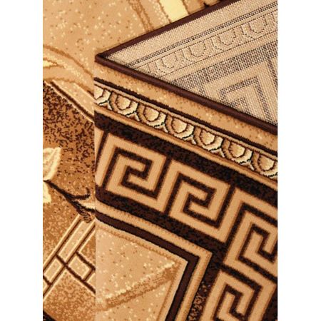 Covor clasic Gold 364/12, polipropilena BCF, bej-maro, 60 x 110 cm