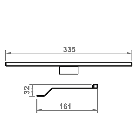 Lampa LED metalica Stella, cu brat fix, lumina rece, 16.1 x 3.2 x 33.5 cm + IP20