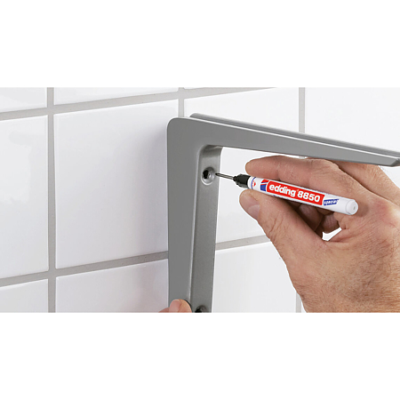 Marker permanent Edding 8850, tamplarie, corp plastic, varf rotund 0,7-1mm, negru