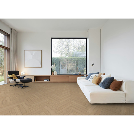 Parchet laminat 8 mm Berry Alloc Chateau+ Charme Light Natural B7505, Herringbone B, clasa de trafic 33, OmniLoc A&B, 504 x 84 mm