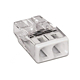 Conector imbinare Wago Push Wire, pentru conductori unifilari, 2 x 2.5 mmp, 10 A, transparent, 40 bucati
