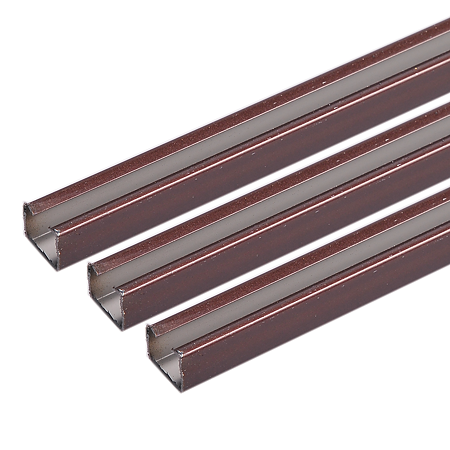 Sina U pentru perdea, metal, maro, 250cm
