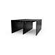 Profil ghidare dublu inferior, aluminiu, negru mat, 4 m