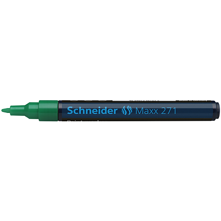 Marker permanent Schneider, varf rotund, 2 mm, cu vopsea verde