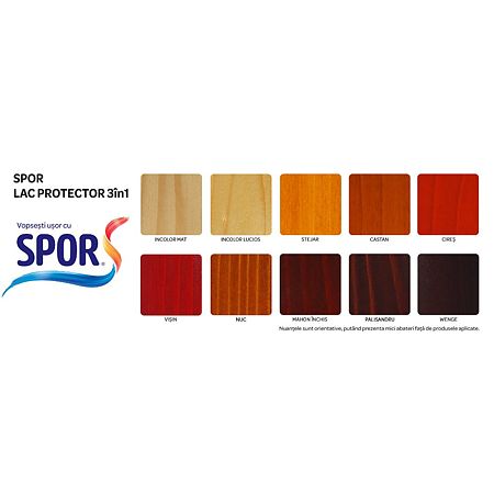 Spor lac pentru lemn visin interior/exterior 0.75 L