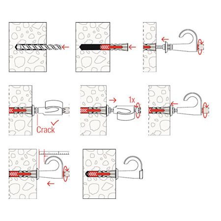 Diblu Fischer Duoblade Easyhook rosu, nylon, 4 x 70 mm, 2 bucati