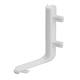 Colt exterior 90 grade pentru profil aluminiu LB (tip Gola) - L, plastic, alb