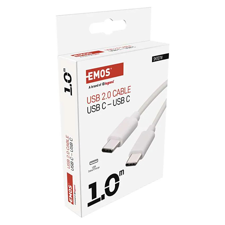 Cablu incarcare/transfer date USB C 2.0 Emos, tata-tata, 1 m