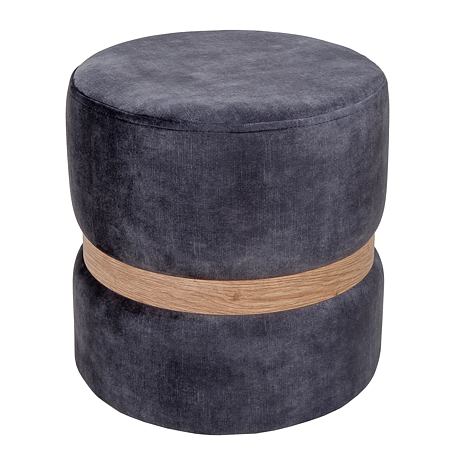 Taburet Ring, inel auriu, stofa gri P17, rotund, 38 x 38 x 40 cm