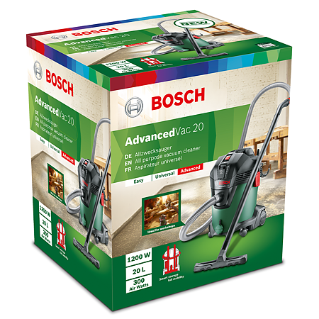 Aspirator universal Bosch Advanced Vac 20, 1200W, 300, 70 l/s