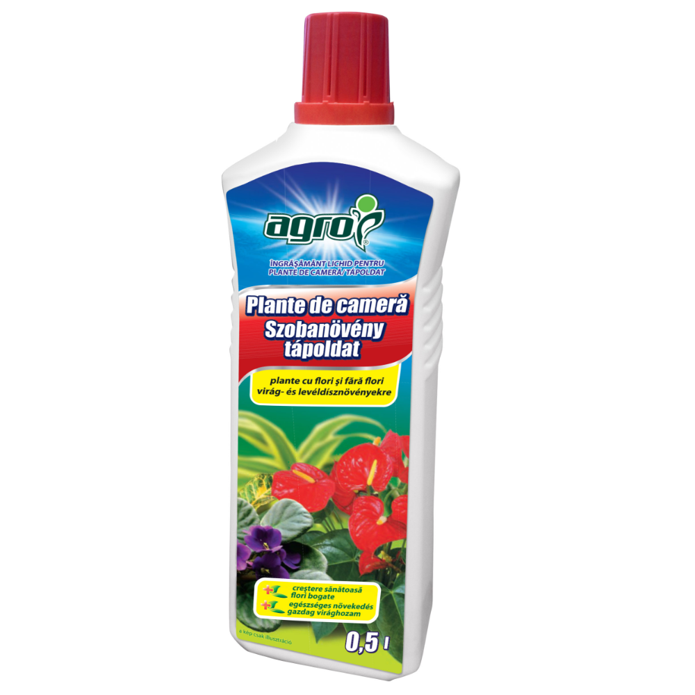 Ingrasamant lichid Agro Cs, pentru plante de apartament, 0,5 L