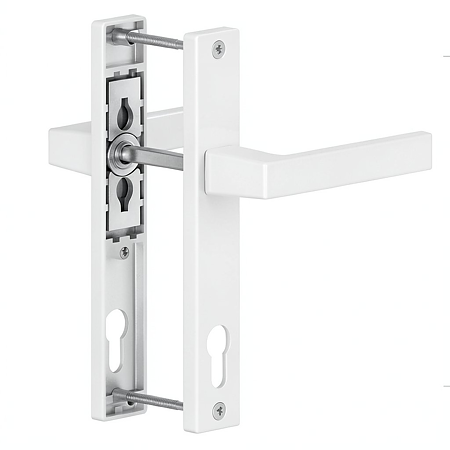 Maner usa PVC cu sild, aluminiu, alb RAL 9016, 92 mm