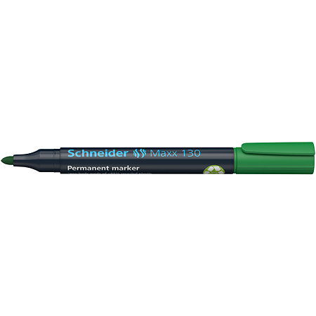 Marker permanent Schneider, varf rotund, 3 mm, cu vopsea verde