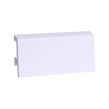 Plinta pardoseala Duflex Snow White 910, polimer flexibil, rezistenta la apa, finisaj mat, alb, 2000 x 80 x 18 mm