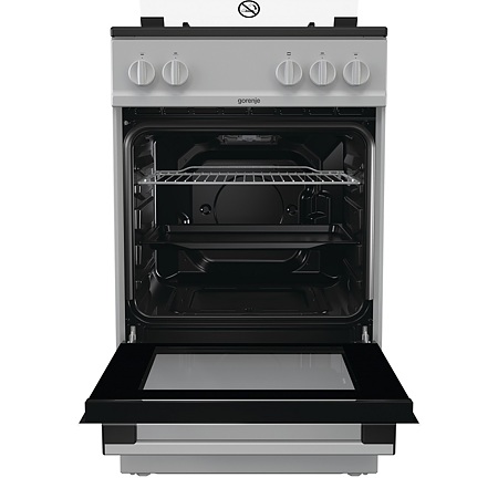 Aragaz Gorenje G5111SJ, 50 × 85 × 59,4 cm, gaz, cuptor 70 l, gri metalic Aragaz Gorenje G5111SJ, 50 × 85 × 59,4 cm, gaz, cuptor 70 l, gri metalic