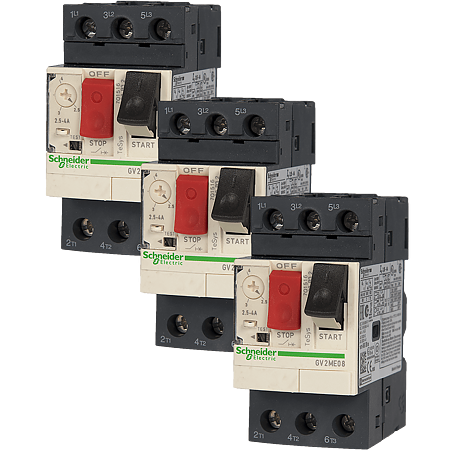 Intrerupator automat motor TeSys GV2, 3P, Schneider GV2ME08AP, 2.5-4A
