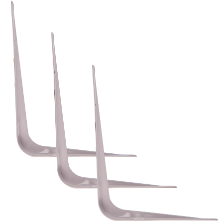 Consola din tabla, alba, 75 x 100 x 31 mm