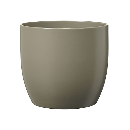Ghiveci SK Basel, ceramica, gri mat, diametru 16 cm, 15.5 cm
