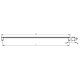 Maner AA337B 980 mm, aluminiu mat