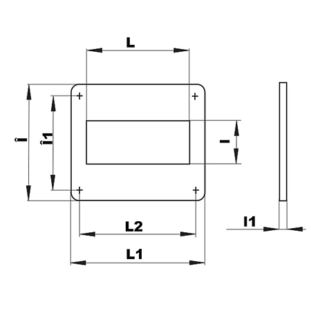 Placa pentru perete Vents, alb, tub rectangular, 55 x 110 mm Placa pentru perete Vents, alb, tub rectangular, 55 x 110 mm