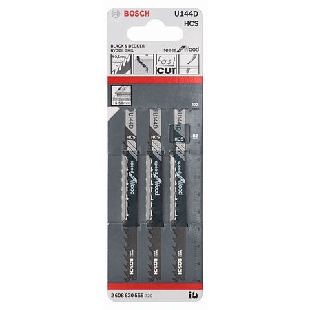 Panze de ferastrau vertical U144D pentru lemn, 100 mm, 4-5,2 mm