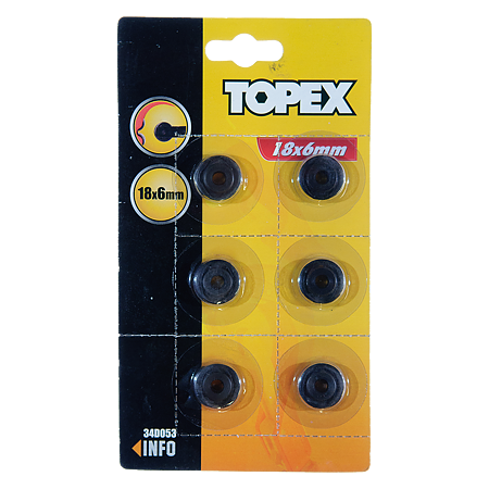 Rezervele cutit circular Topex pentru tevi PP, PVC, 18x6 mm 