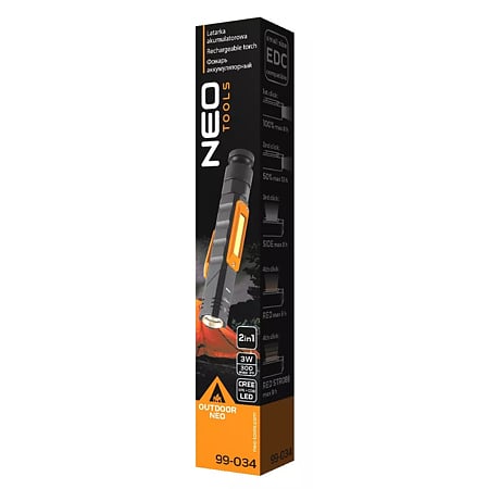 Lanterna reincarcabila 2 in 1 LED Cree XHP50.2 Neo Tools, 3 W, 300 lm, 5 moduri de iluminare, incarcare usb