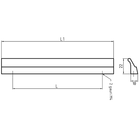 Maner AA612 128 mm, aluminiu mat