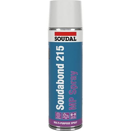 Adeziv de contact suprafete multiple Soudal Soudabond 215 MP Spray, interior/exterior, transparent, 500 ml
