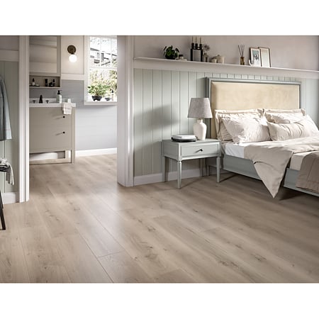 Parchet laminat 8 mm Egger NatureSense Aqua Stejar Pinot gri deschis EL2112, nuanta medie, clasa de trafic 32, Aqua CLIC it! , 1292 x 193 mm