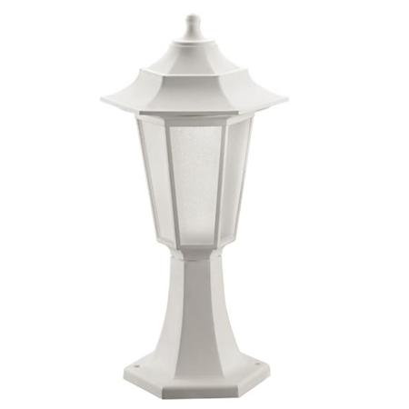Stalp de iluminat exterior Horoz Begonya-1, 1 x E27, alb, 222.5 x 428 mm