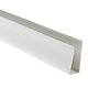 Profil lambriu PVC de terminatie B2, alb, 2.7 m