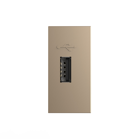 Modul priza USB Tip A Livolo VL-FCUS-1AP, policarbonat, auriu