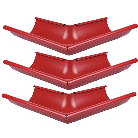 Coltar exterior jgheab, metalic, 125 mm, rosu RAL 3011