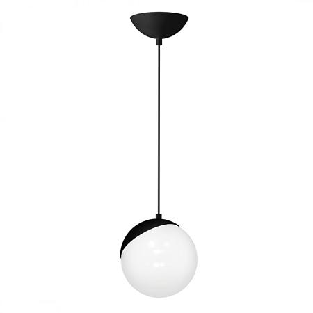 Suspensie Sfera, 1xE14, metal/sticla, alb/negru