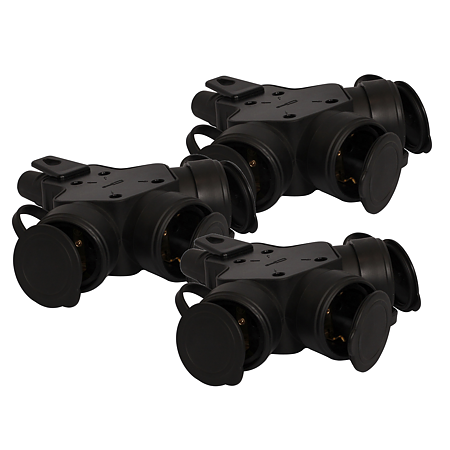 Cuplung triplu Atra, cauciuc, negru, 4500W Cuplung triplu Atra, cauciuc, negru, 4500W