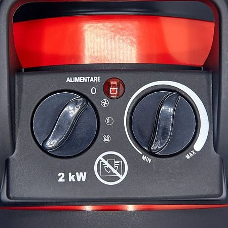Aeroterma ceramica electrica Energo AE02, 197m³/h, 2+1 trepte, 2000 W