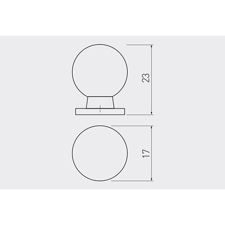 Buton WP11-55 din zamac, cromat