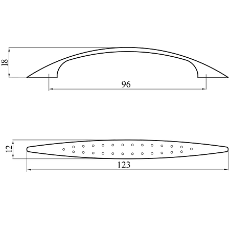 Maner Noktali Economic, zamac, crom, 96 mm