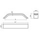 Maner-1006, aluminiu mat, 192 mm Maner-1006, aluminiu mat, 192 mm