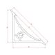 Profil inaltator pentru blat bucatarie, aluminiu, concav, 4 m